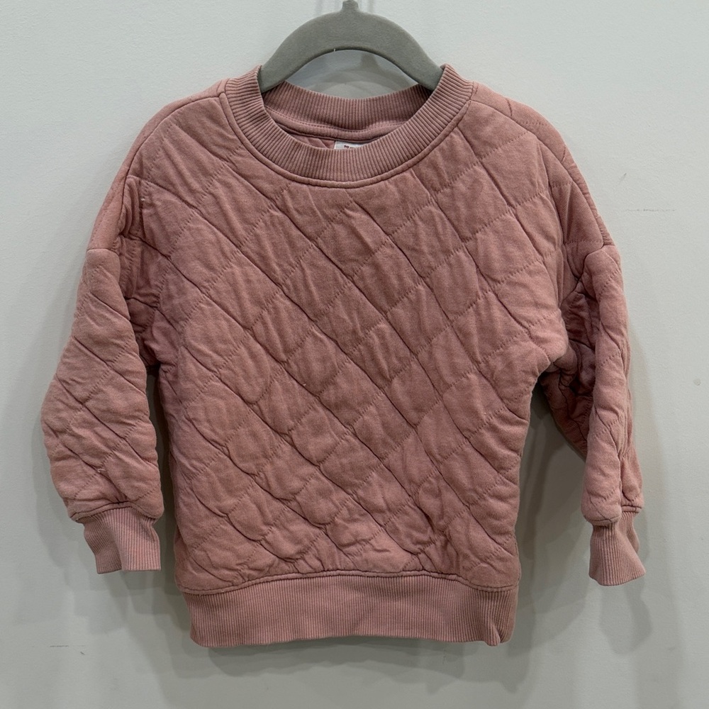 Hanna Andersson Quilted Pink Sweatshirt